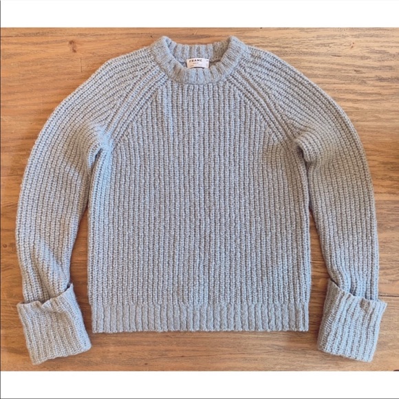 FRAME Alpaca Blend Cuffed Raglan Sweater - Picture 6 of 8